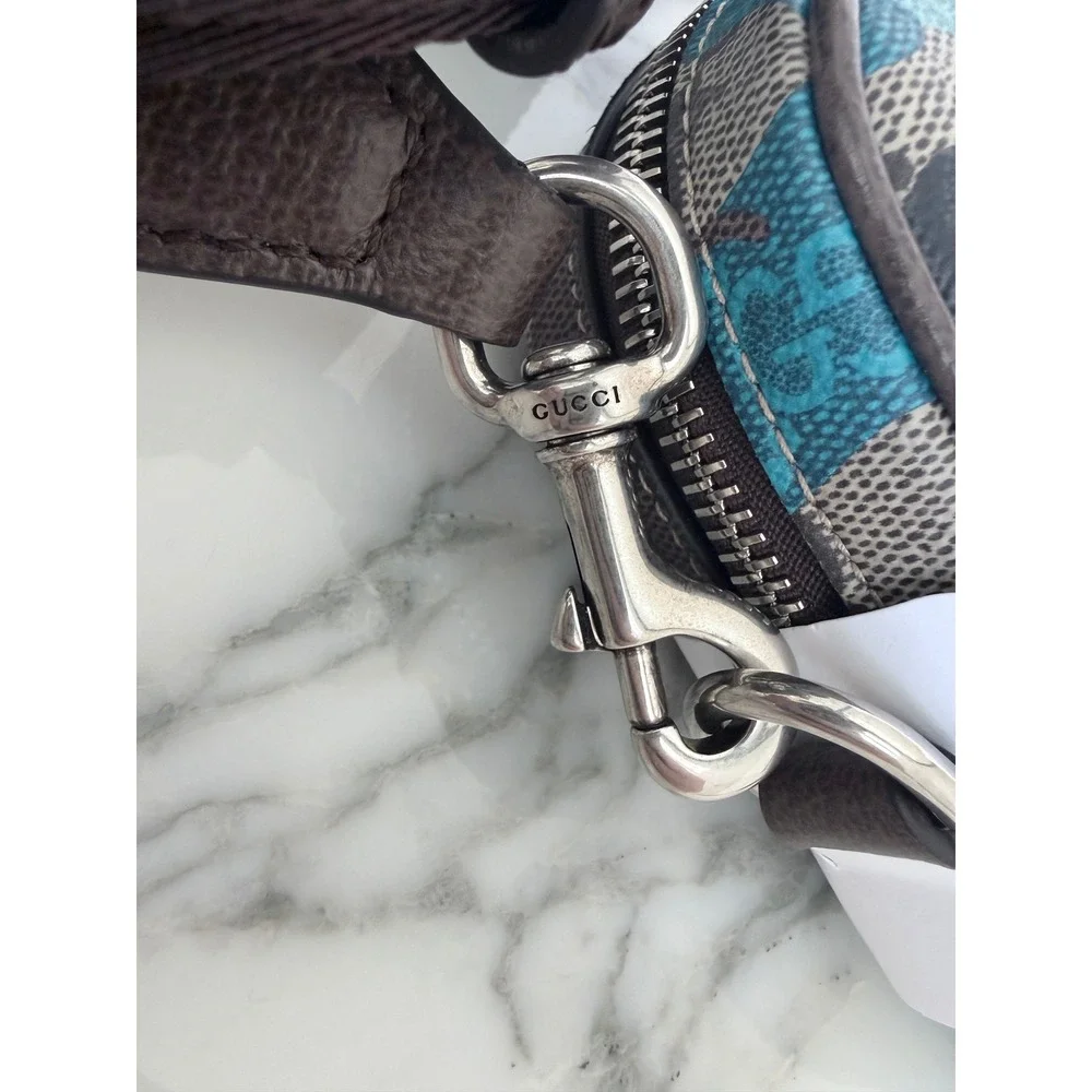 Gucci GG Marbled Pop Camo Crossbody Bag Blue Brown 839155 FAFHF 001